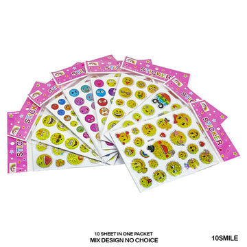 10Smile Smile Journaling Sticker (10 Sheet)  (Pack of 6)