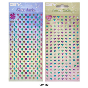 Glitter Journaling Sticker Shiny (Cm1412)  (Pack of 6)