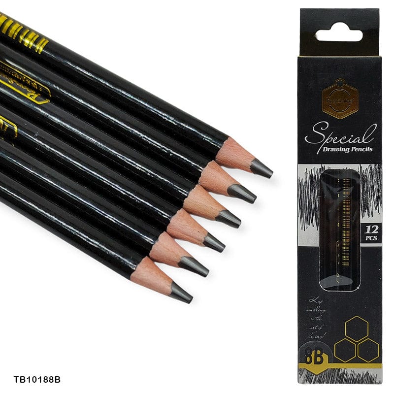 MG Traders Sketching Pencil 12Pc 8B Special Drawing Pencil (Tb10188B)
