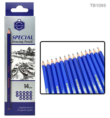 MG Traders Sketching Pencil 14Pc Special Drawing Pencils (Tb1095)