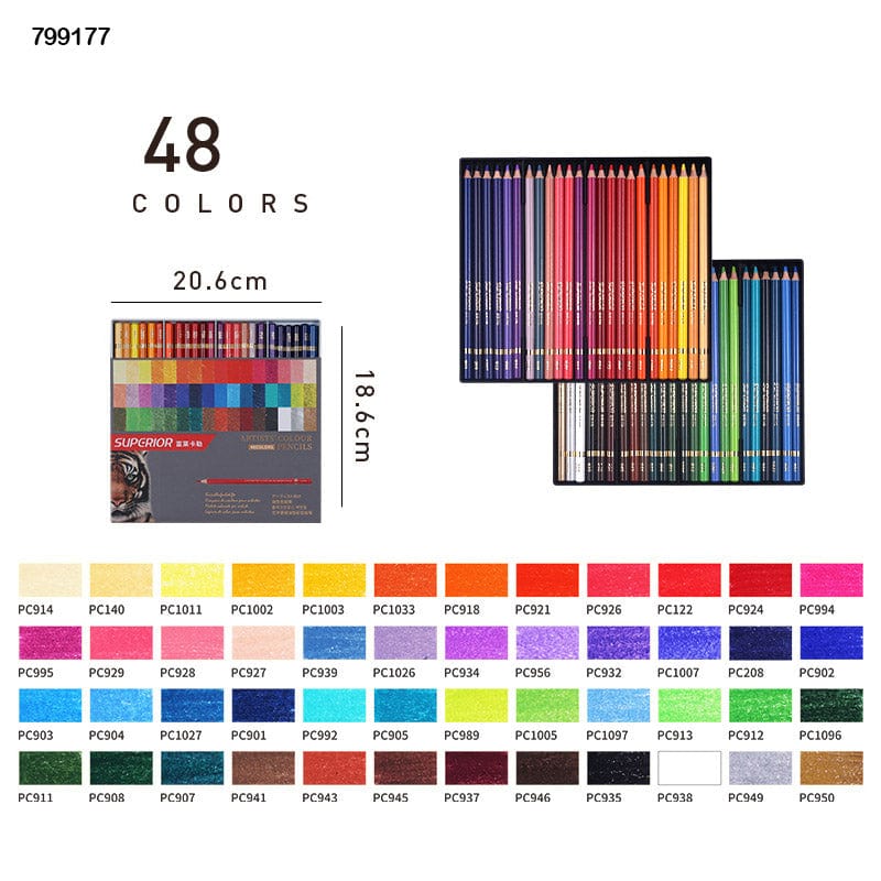 MG Traders Sketching Pencil 799177 Superior Artist Color Pencil 48 Color