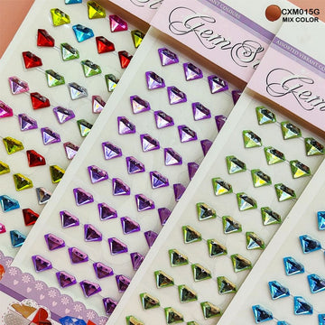 Cxm015G Gem Stones Diamond Shape Sticker