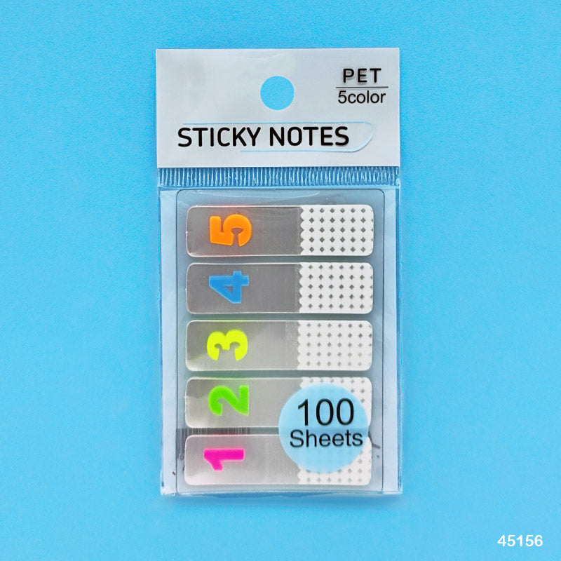 MG Traders Sticky Notes 45156 Sticky Notes 12X45Mm 5 Tp 1 To 5  (Pack of 6)