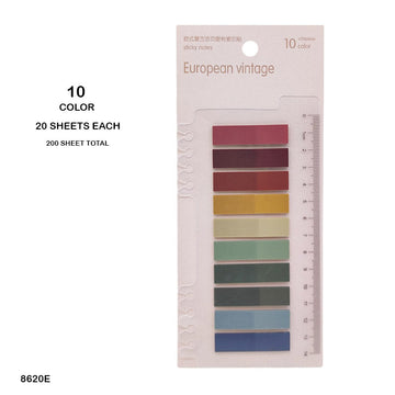Sticky Notes 10 Color 8620E European Vintage  (Pack of 4)