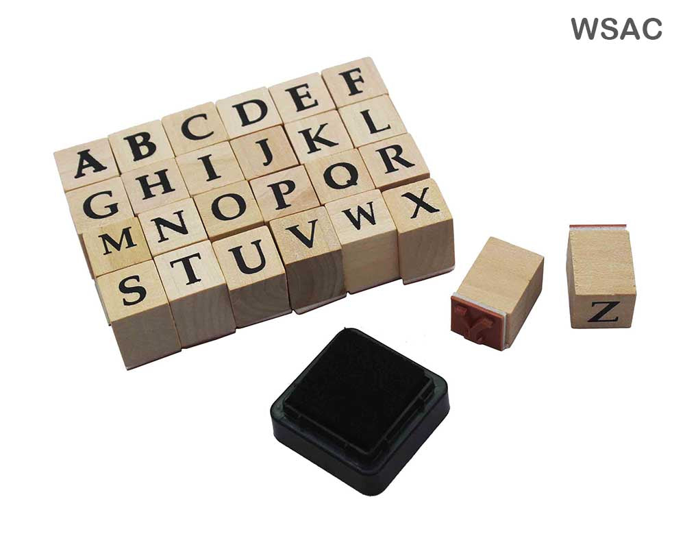 MG Traders Wooden Stamps Wooden Stamp Capital Alphabet (Wsac)