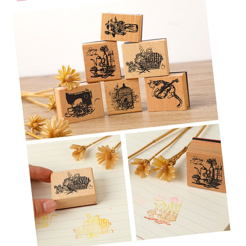 MG Traders Wooden Stamps Zm903 Wooden Stamp Rectangle