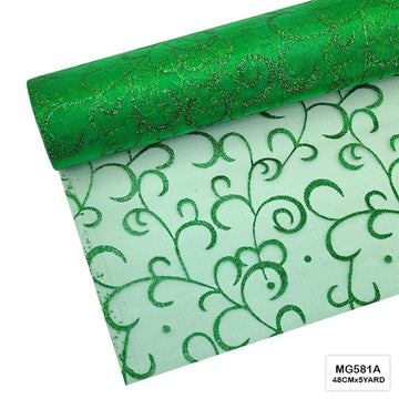 MG Traders Wrapping Papers Mg581A Glittery Designed Net Roll