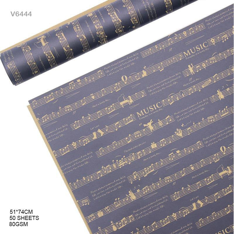 MG Traders Wrapping Papers Packing Paper Vintage Style V6444 51*74Cm 50 Sheets