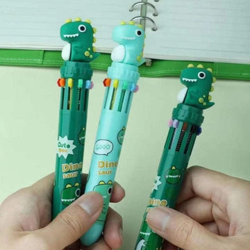 Dinosaur 10-in-1 Pen: Explore Our Versatile and Fun Dino-Themed Writing Tool- 0.7 MM