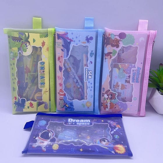 Puneet Gifts Gifting Kits Stationary Kit for Girls, Stationary Items for Girls Pencil Box Wallet Eraser and Sharpener Return Gift for Girls and Boys School Kit for Girls Stationery Set Return Gifts