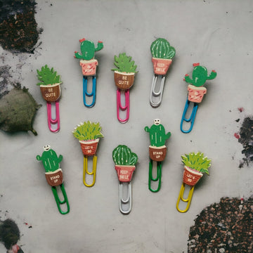 Cute Cactus Wooden Clips - contain 10 unit clips - Organize, Decorate, and Craft with Natural Elegance