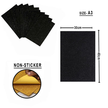 A3 glitter foam sheet without stick (black)