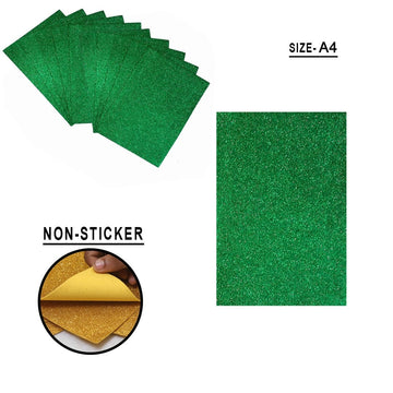 A4 glitter foam sheet without stick (dark green)