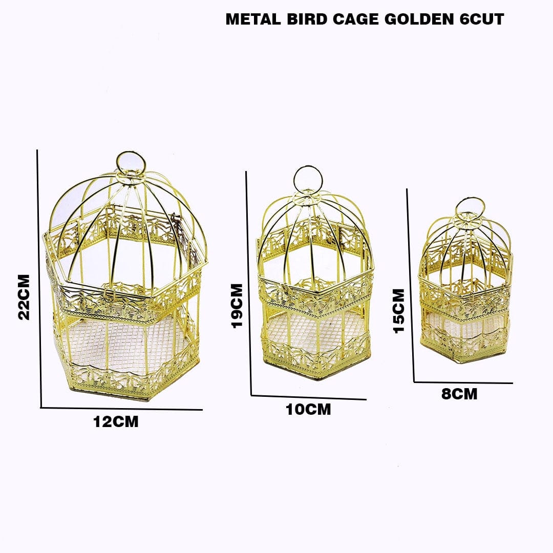 Ravrai Craft - Mumbai Branch art and craft metal bird cage golden 6 cut