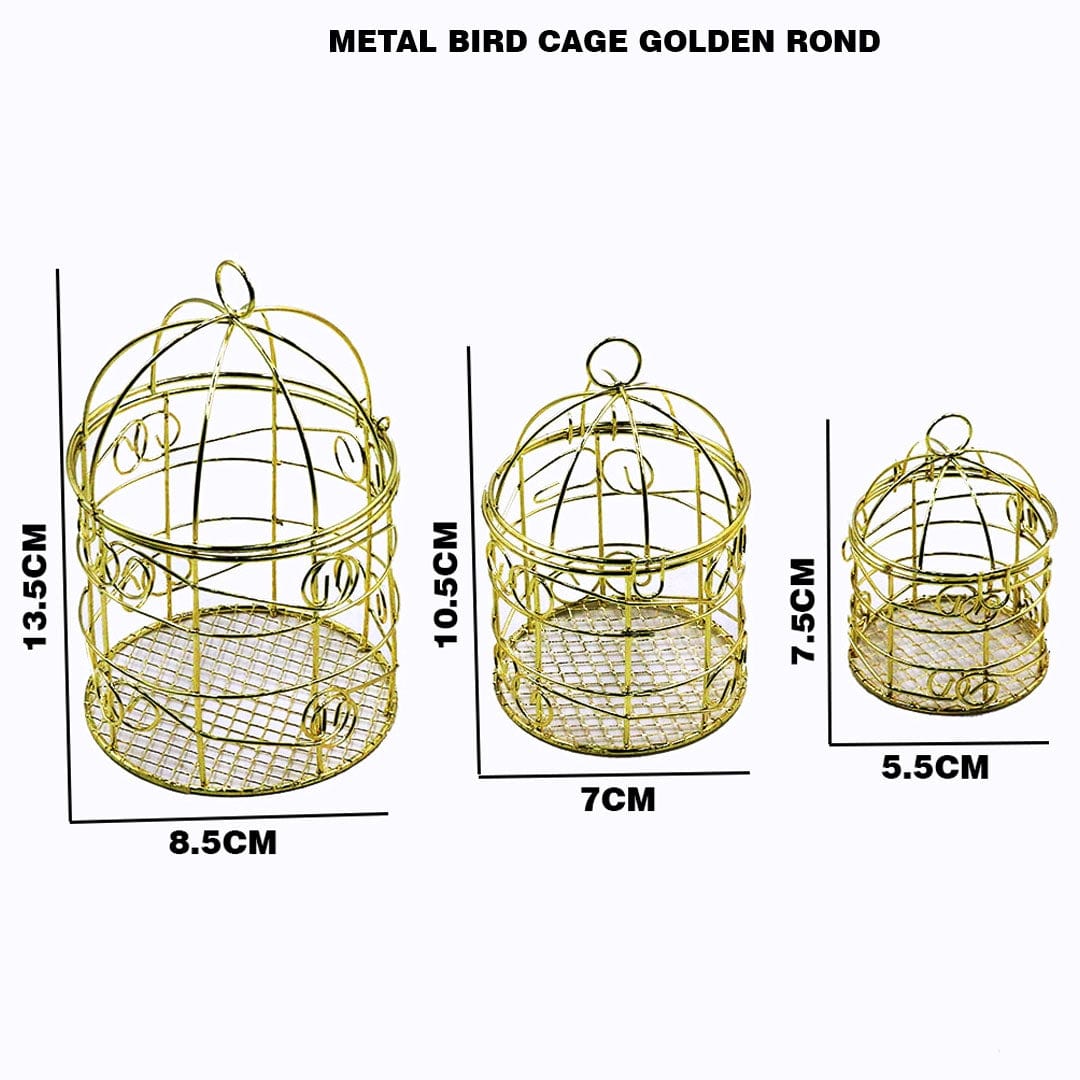Ravrai Craft - Mumbai Branch art and craft metal bird cage golden round