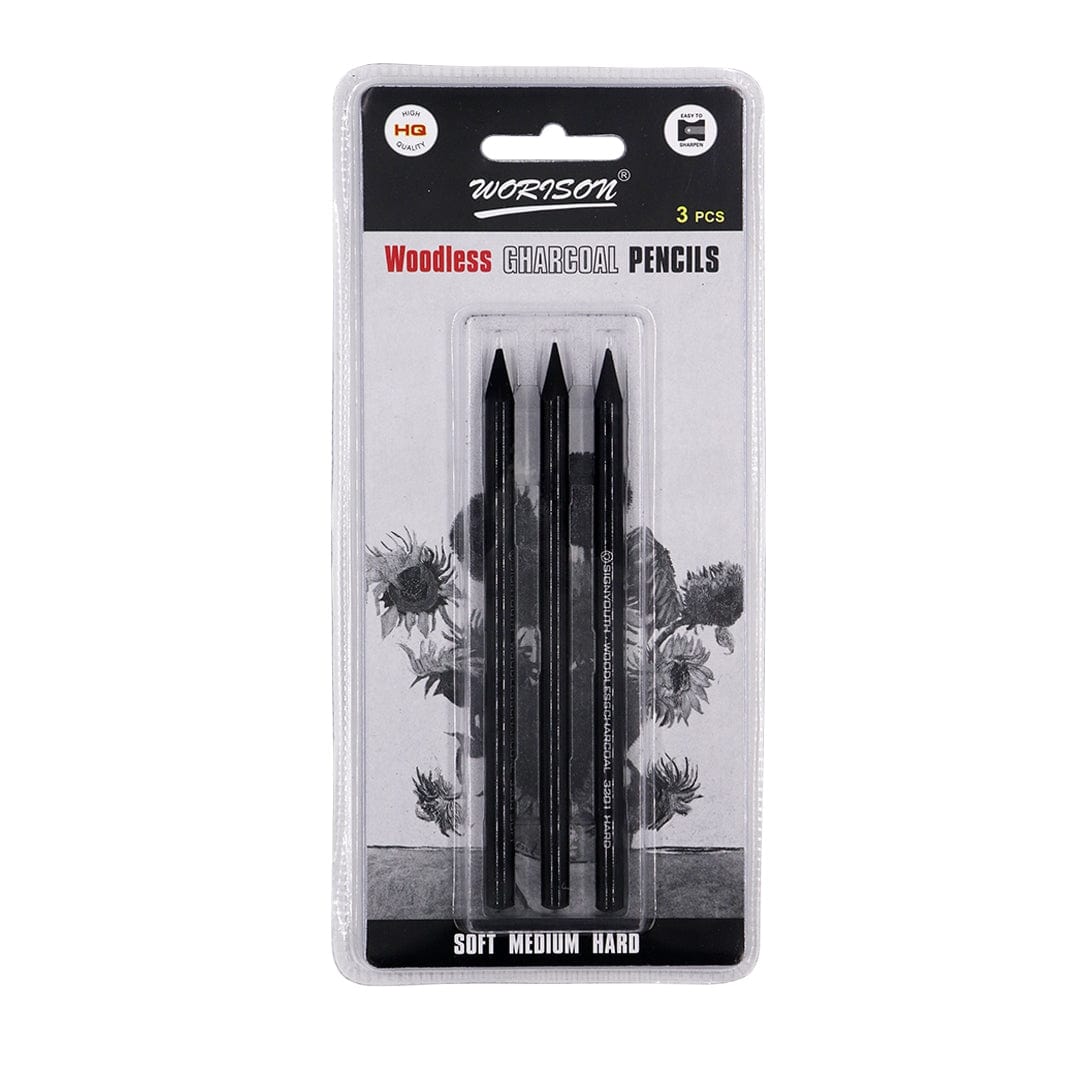 Ravrai Craft - Mumbai Branch Charcoal Pencil Charcoal Pencil | 3Pcs