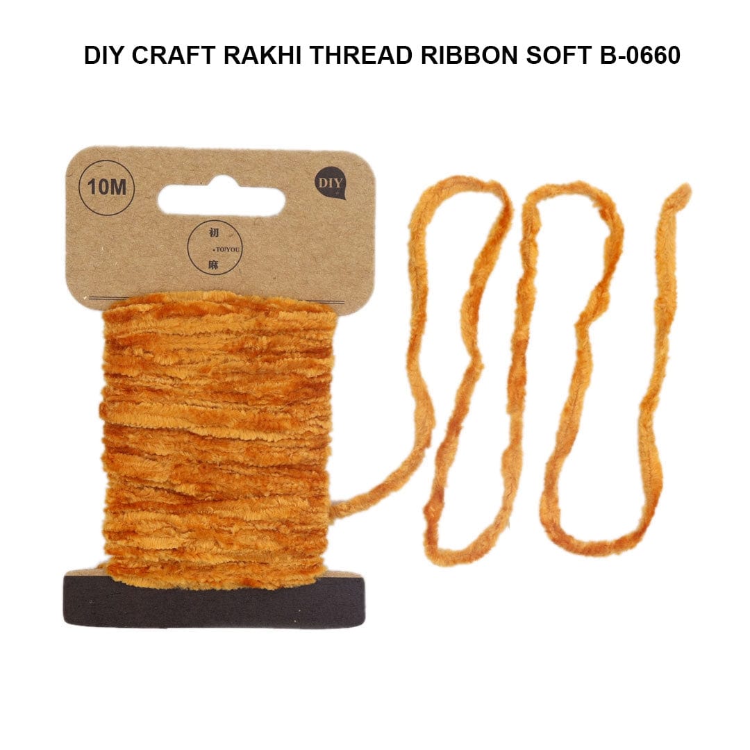 Ravrai Craft - Mumbai Branch Craft DIY SOFT ORANGE  THREAD RIBBON