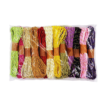 DIY Material Paper Rope Plain with Glitter 10mtr x 12pcs: Add Sparkle and Texture to Your Crafts