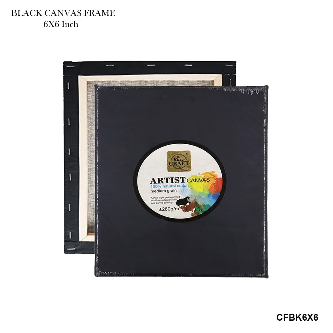 Elegant Noir 6x6 Black Canvas Frame
