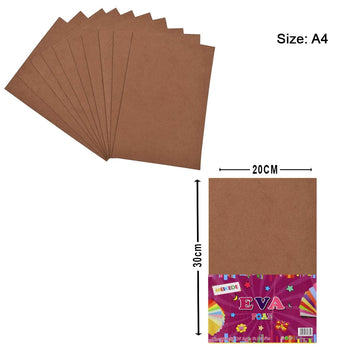 A4 Eva Foam Sheet Without Sticker Brown Contain 1 Unit sheet