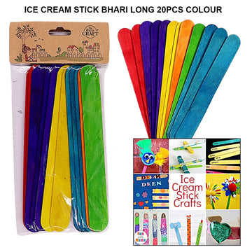 Ice Cream Stick Bhari Long 12Pcs Colour Raw4082
