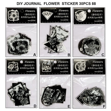 Diy journal flower stickers 30Pcs
