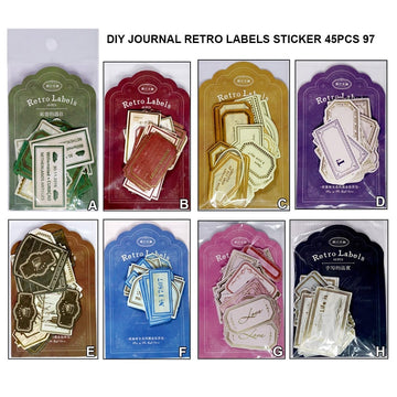Diy journal retro labels sticker 45Pcs