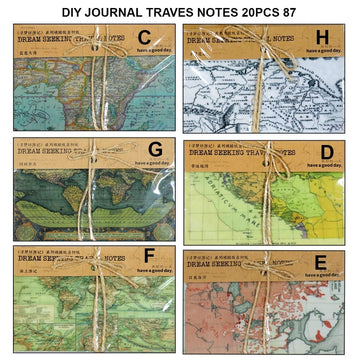 Map stickers for journaling