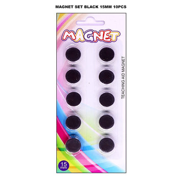 Black Magnet Set - Small 15mm, 10pcs (Raw-3239 3215)
