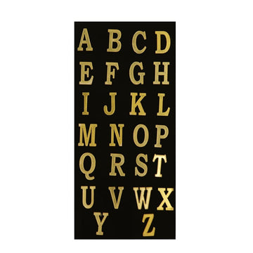 Golden Alphabet Letter Acrylic Cutouts - 26-Piece Set of 1-Inch Decorative Accent Pieces