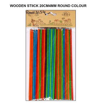 Color Wooden Sticks 40Pcs
