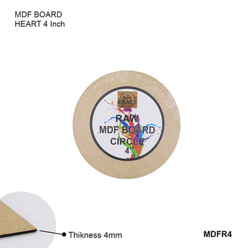 Mdf Board | Circle | 4 Inch (contain 10 unit)
