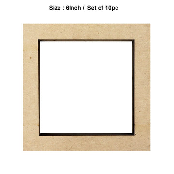 Mdf Craft Ring Square 6Inch X 1/2Inch Mcrs6 (contain 10 unit)