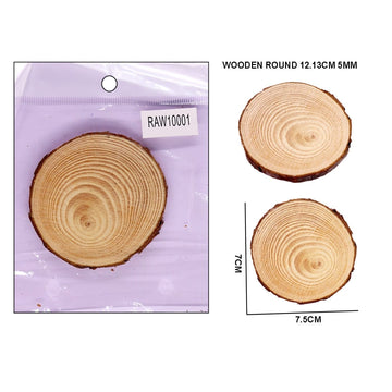 Natural Canvas: DIY Wooden Rounds (7-10cm Diameter, 5mm Thickness) - Craft Your Own Artistic Wood Discs