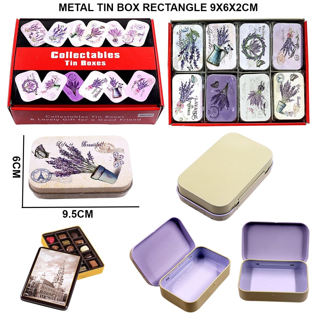 Ravrai Craft - Mumbai Branch Metal Tin Box Metal Tin Box| Rectangle Shaped | 9X6X2Cm