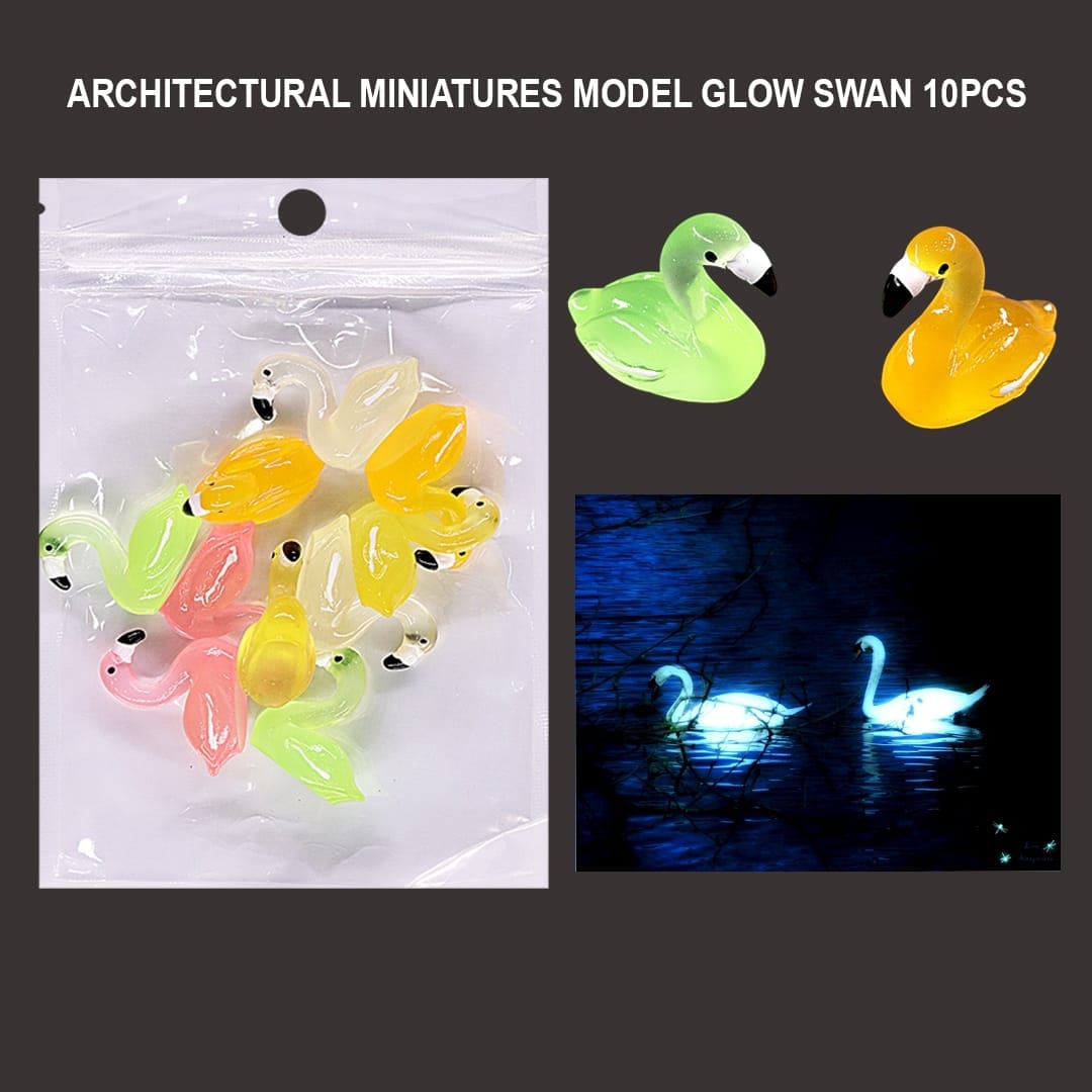 Ravrai Craft - Mumbai Branch Miniatures glow swan miniature