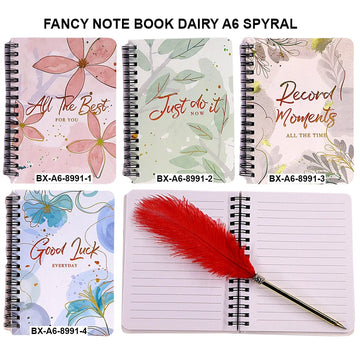 Journal Fancy Diary I Ruled & Undated I A6 I 100 Sheets