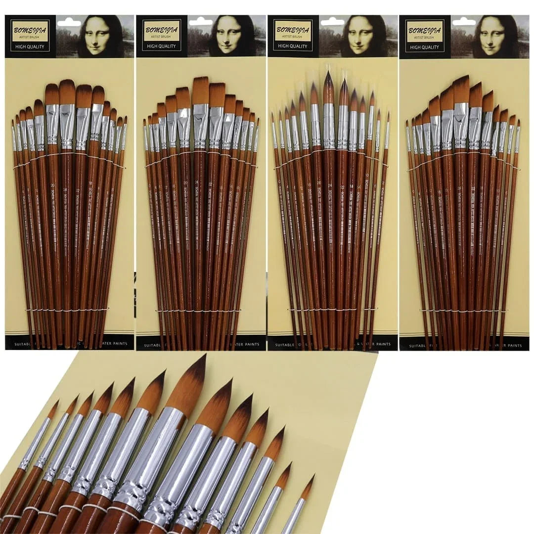 Bomejia Artist HighQuality Paint Brush Set Long brush set of 13 bru