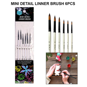 Mini Detail Linner Brush | 6Pcs