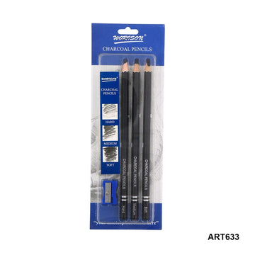 Charcoal Pencil 3Pcs