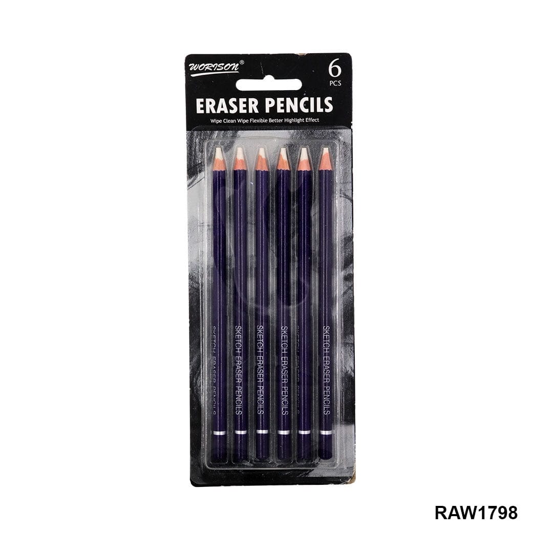 6PCS Eraser Pencils for Artists Highlight Eraser, Pencil Rubber