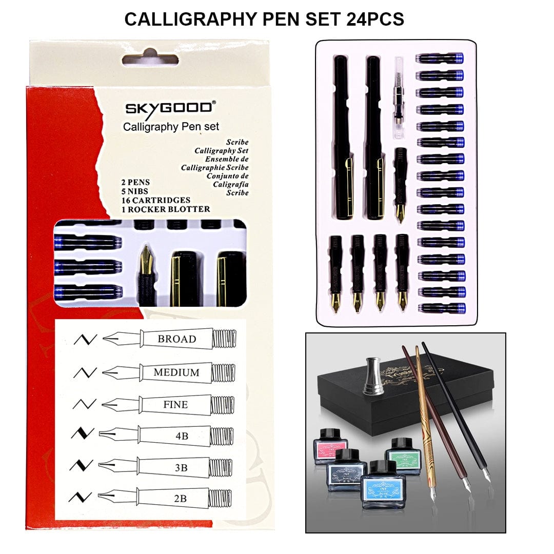 Ravrai Craft - Mumbai Branch Pens Calligraphy Pen Set of 24Pcs