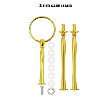 Golden Resin Cake Tray Stand