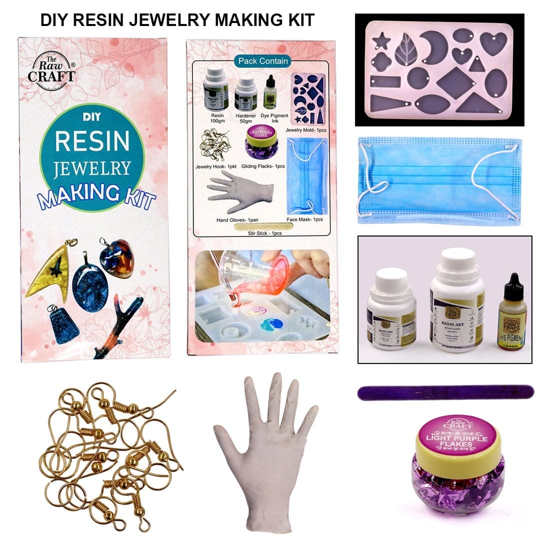 Let's Resin Jewelry Pendants Molds Resin Kit