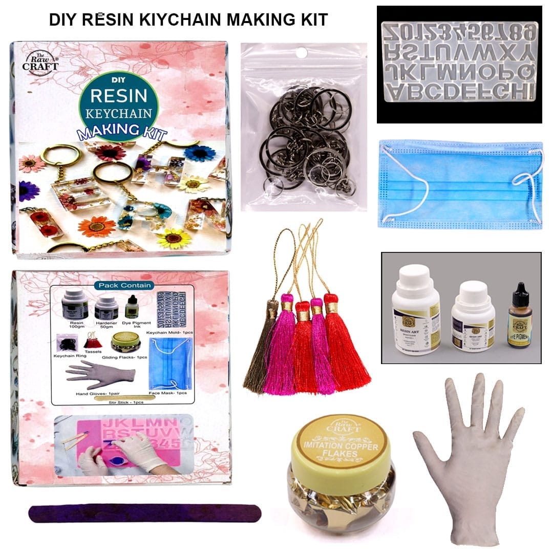 Resin Keychain Making Kit with Mould and KeyChains - Oytra