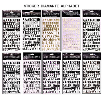 Sticker Diamante Alphabet
