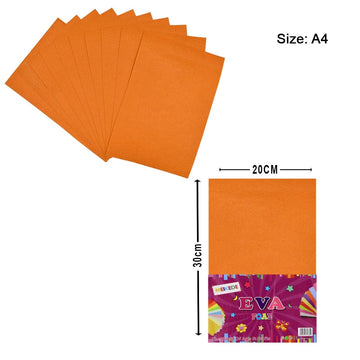 Ravrai Craft - Mumbai Branch Scrapbooking & Designed Papers Eva Foam Sheet Non-sticker (A4 orange)