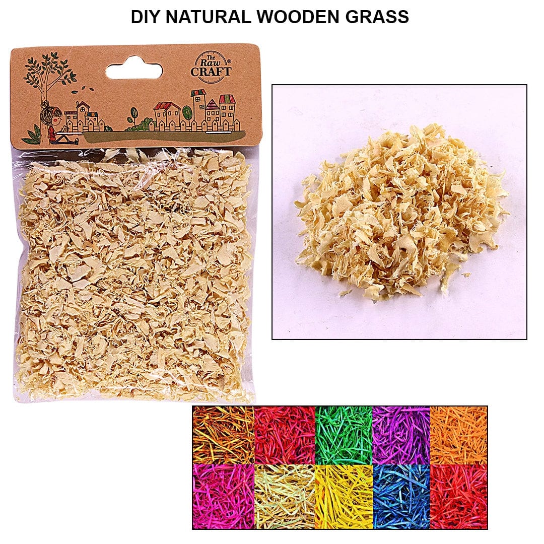 Ravrai Craft - Mumbai Branch Shredded Paper Grass DIY NATURAL WOODEN GRASS RAW4083