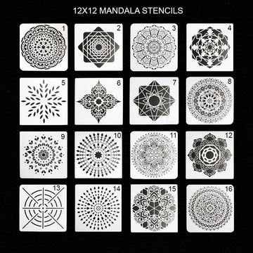 Stencil Mandala 12X12 Inch I Contain 1 Unit Stencil of assorted design