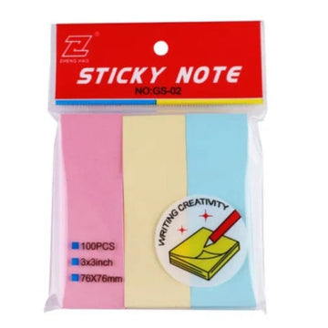Pastel Multi-color 3 in 1 sticky notes (100 sheets)